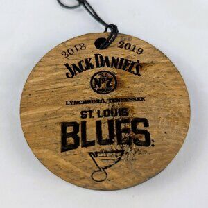 St. Louis Blues Jack Daniel's Wooden Hang Tag Ornament